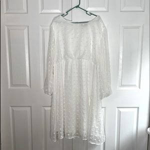 Hanna Nicole White Dot Chiffon Dress
